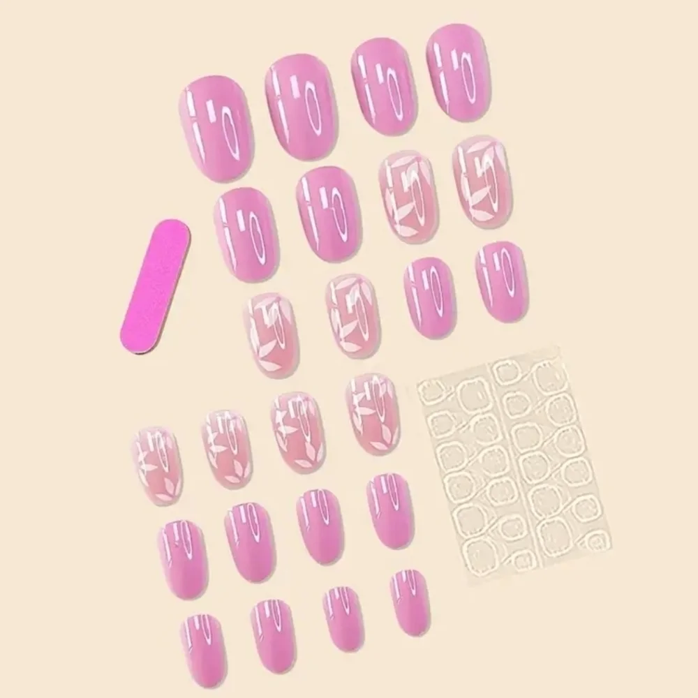 24 Pieces Fake Press On Nails